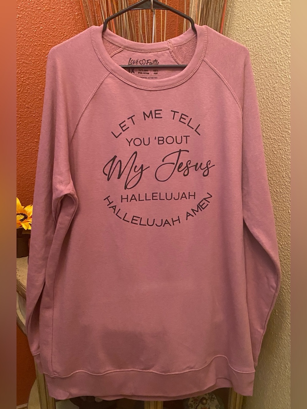 Love ❤️ in Faith  - New - Faith Graphic Crewneck Mauve Sweatshirt